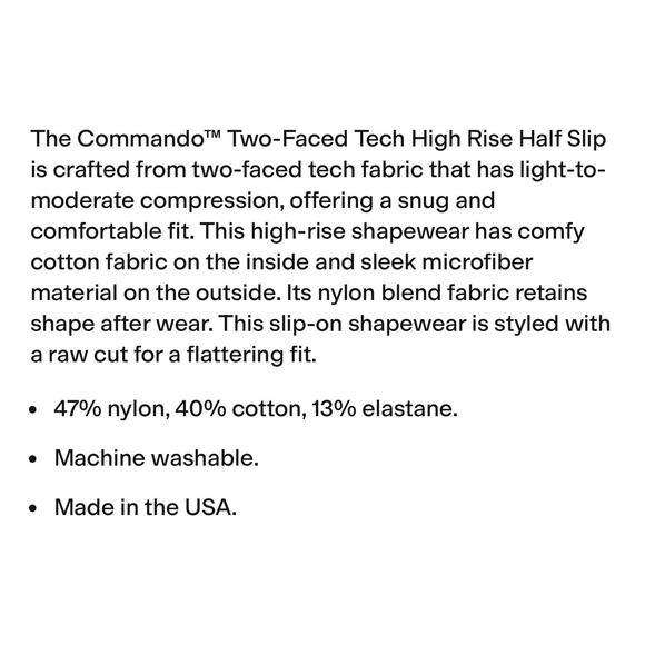 Commando Two Faced Tech High Rise Half Slip M NWOT - Picture 3 of 4